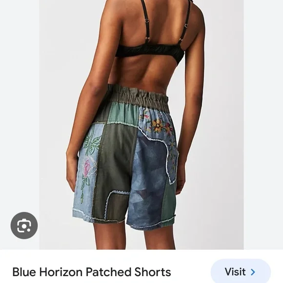 Free People Blue Horizon Patched Short SZ XS